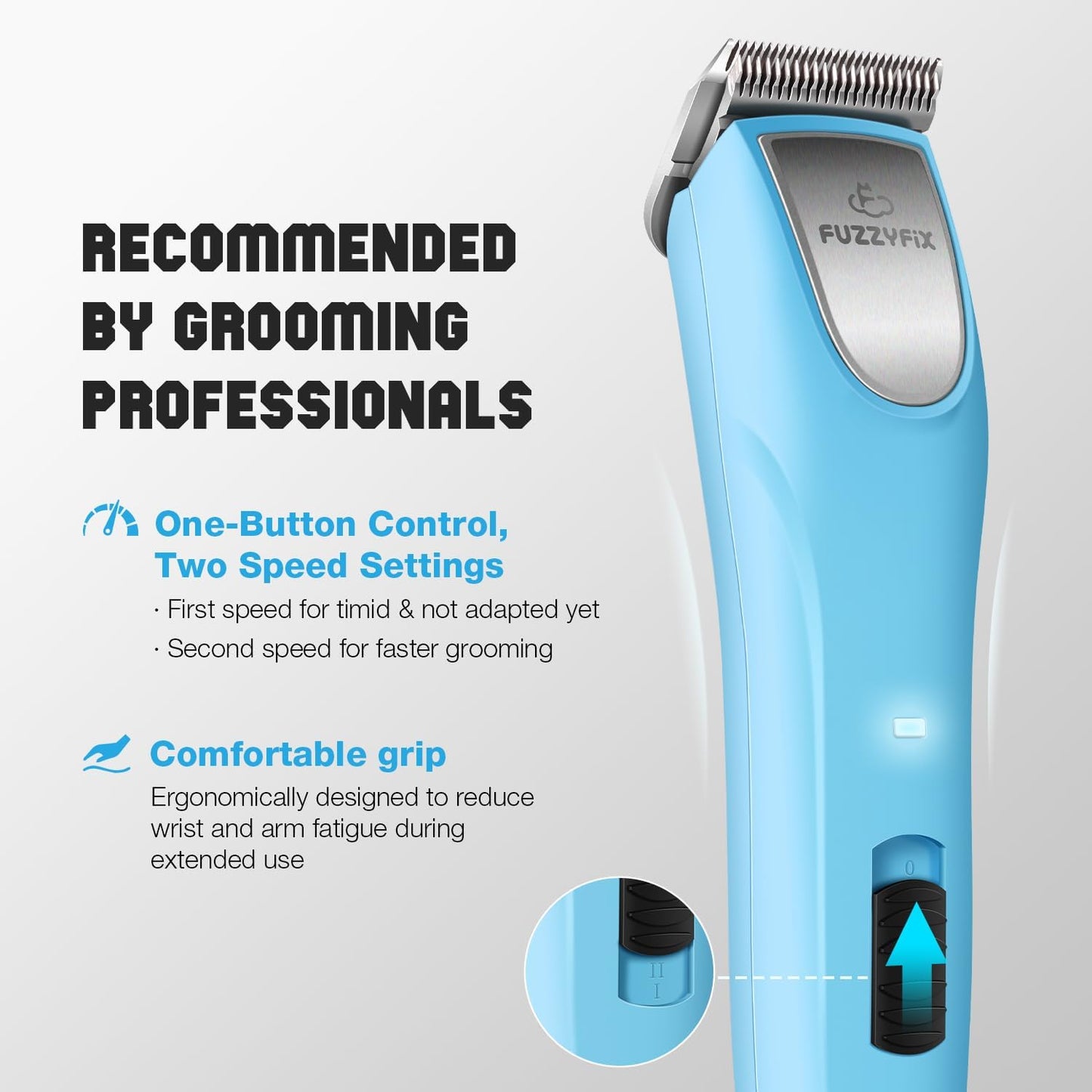 BlueWave Professional Pet Clipper Kit with Guard Combs - PC615