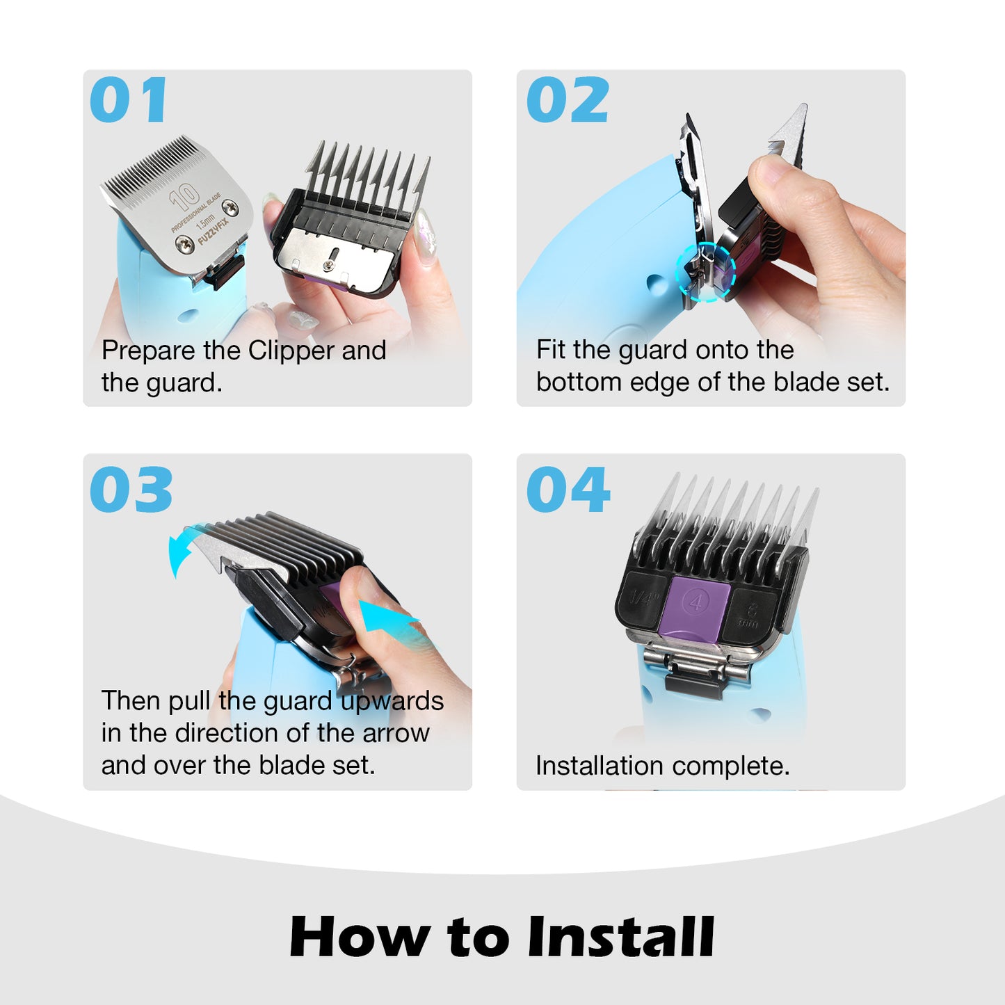 Professional Stainless Steel Guide Combs Set