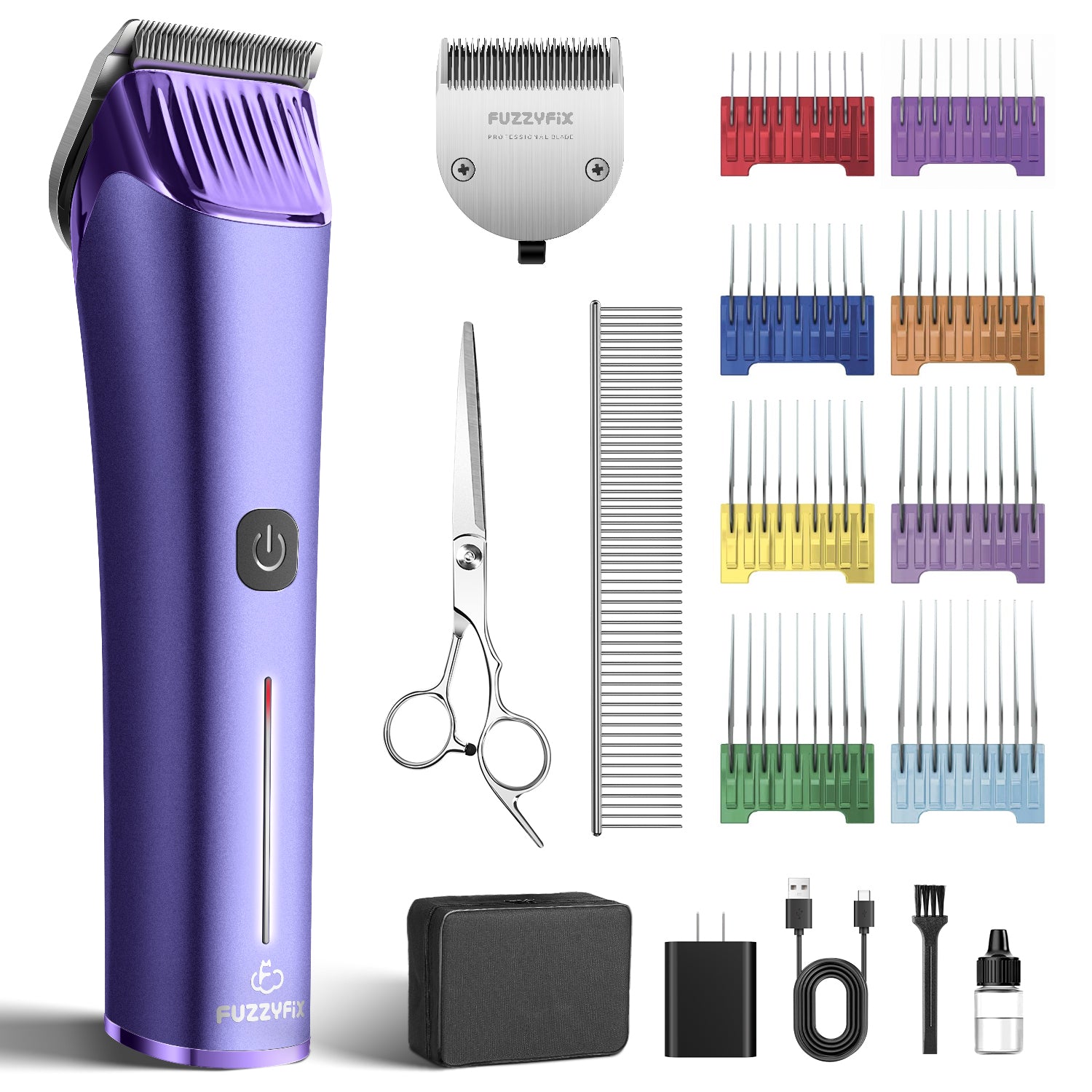Fuzzyfix Nova Professional 5-In-1 Pet Clipper Kit