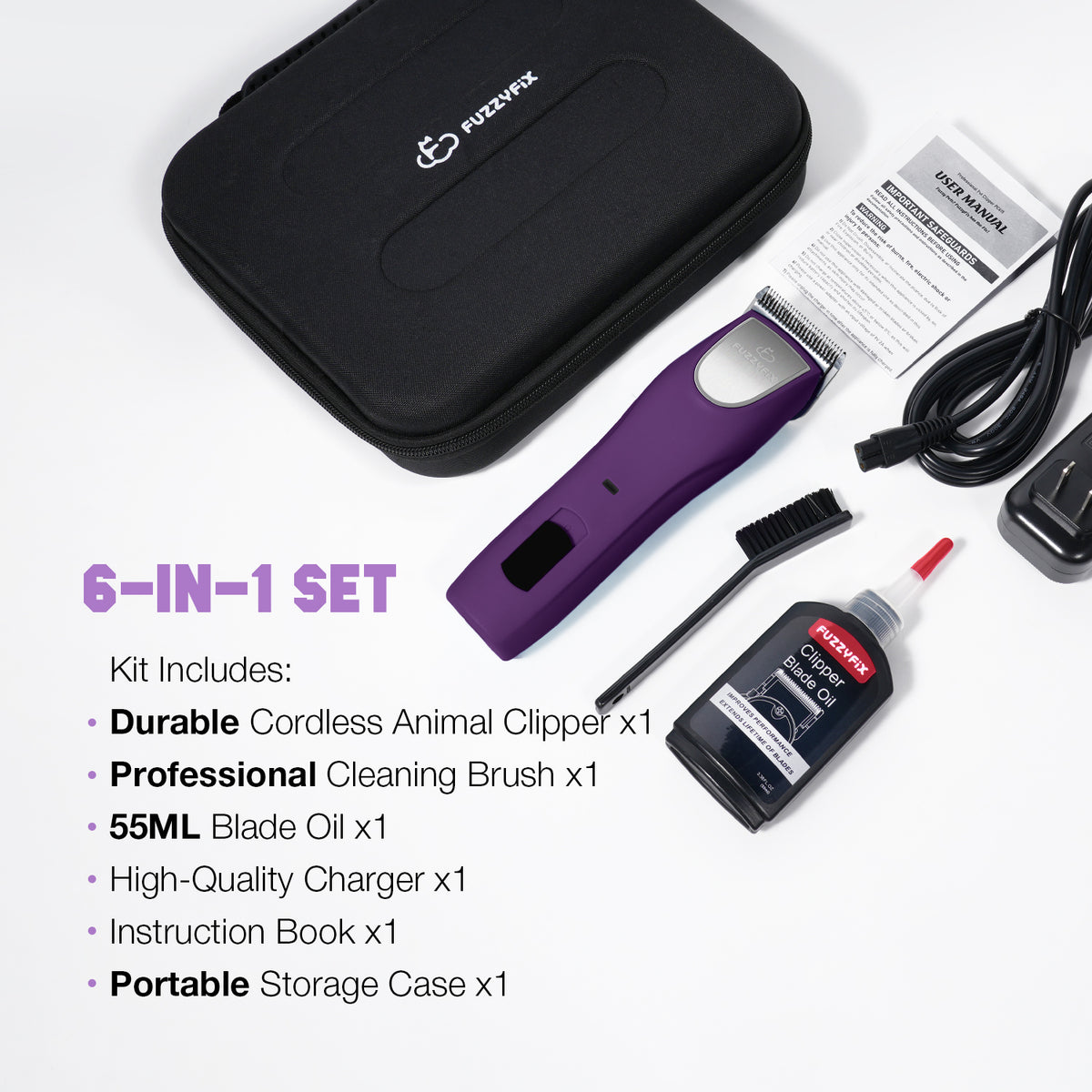 Fuzzyfix Bluewave Lite Professional Pet Clipper