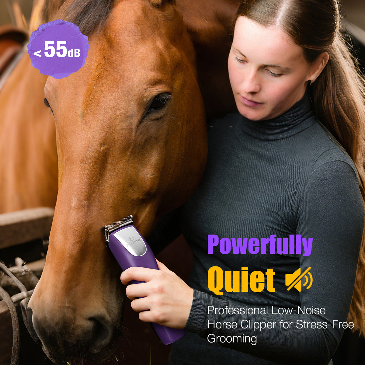 FuzzyFix Bluewave-W Professional Wide-Blade Horse Clipper