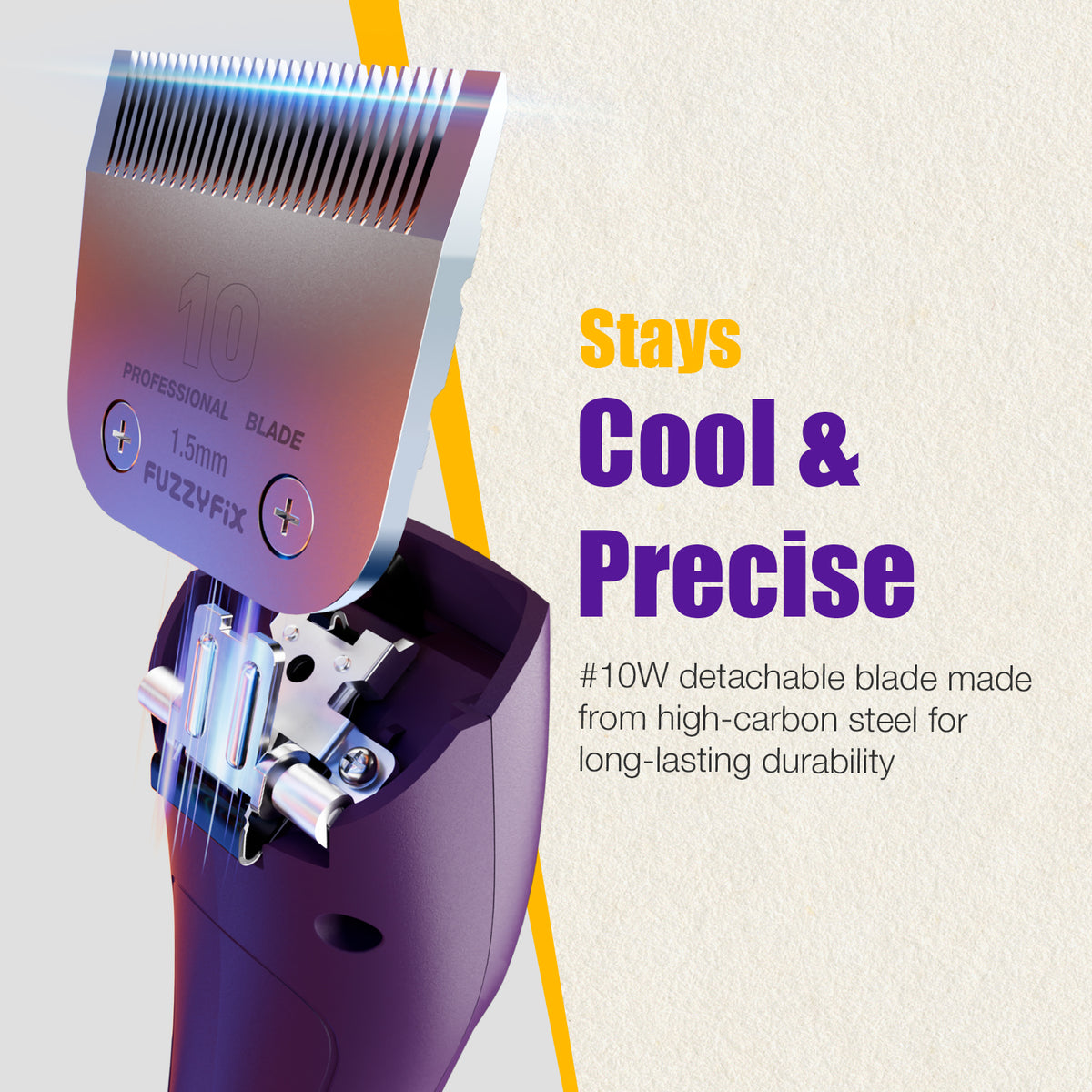 FuzzyFix Bluewave-W Professional Wide-Blade Horse Clipper
