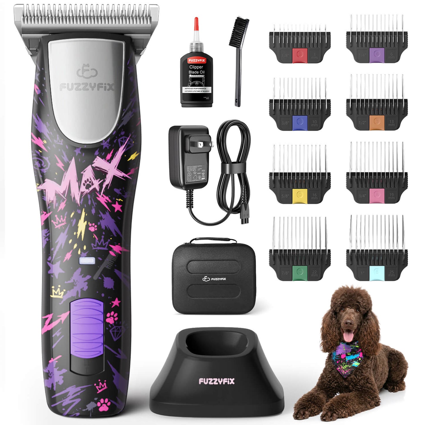 FUZZYFIX MAXIPOP PROFESSIONAL CORDLESS W-BLADE PET CLIPPER KIT
