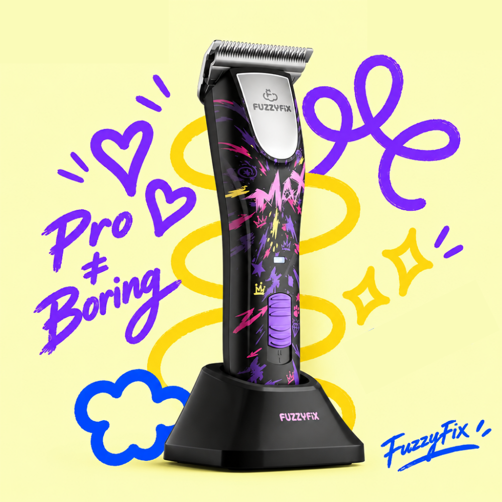 FuzzyFix Maxipop Professional Cordless W-Blade Pet Clipper Kit