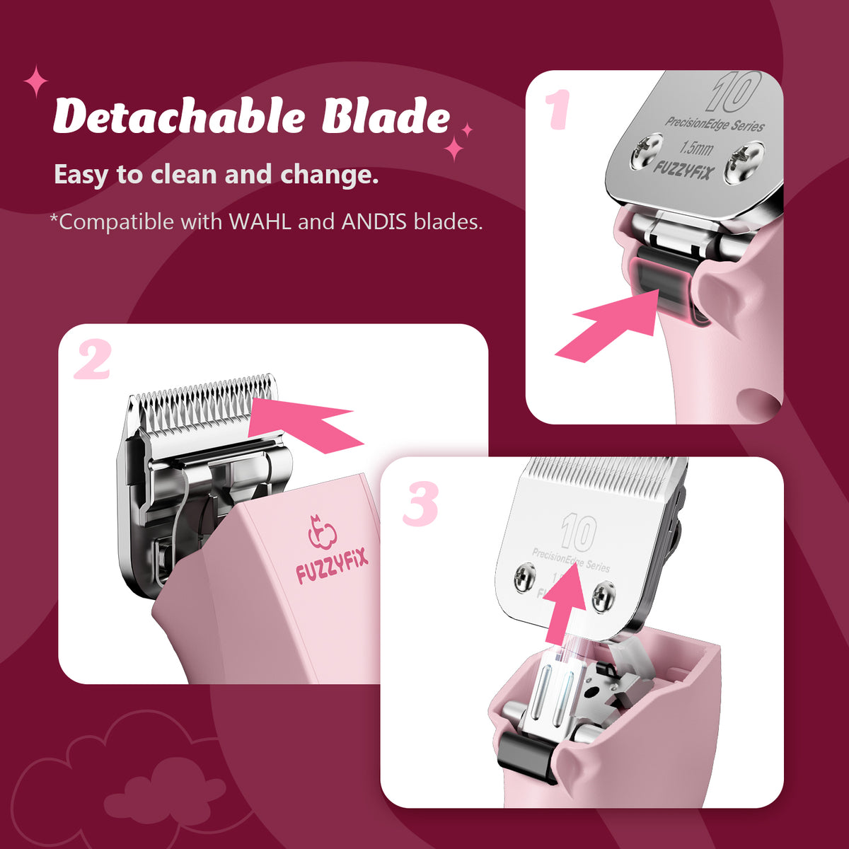 FuzzyFix Mellow Professional Lightweight Pet Grooming Clipper