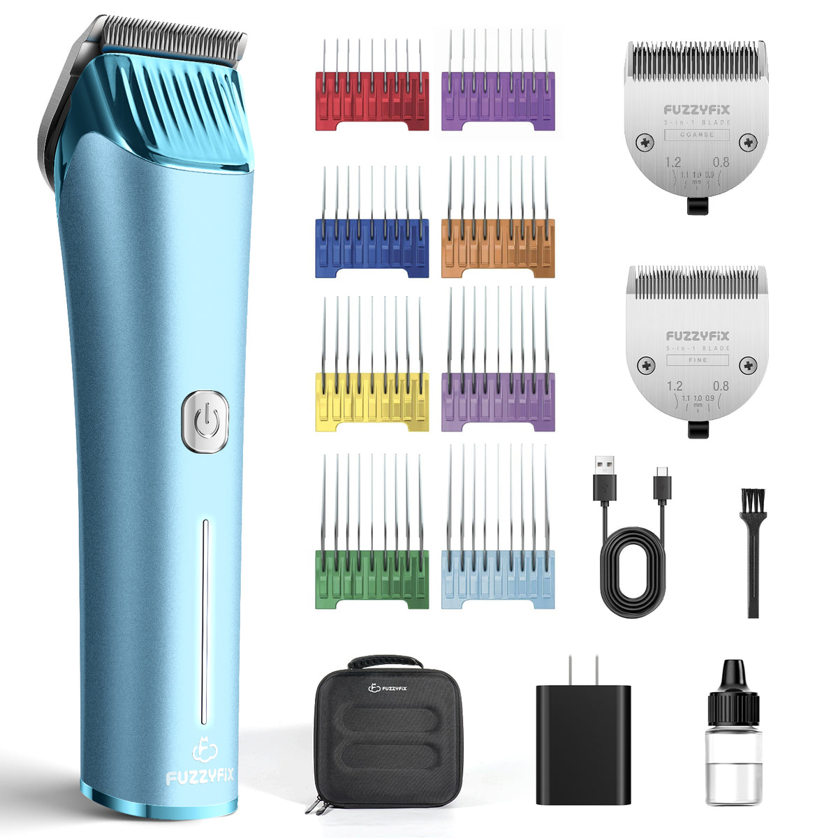 FuzzyFix Nova Professional 5-In-1 Pet Clipper Kit